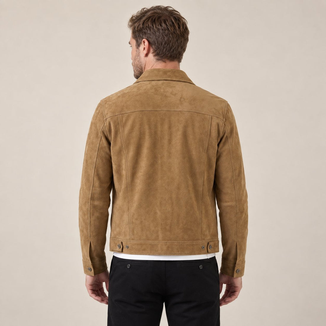 Men's Minimalist Button Closure Jacket