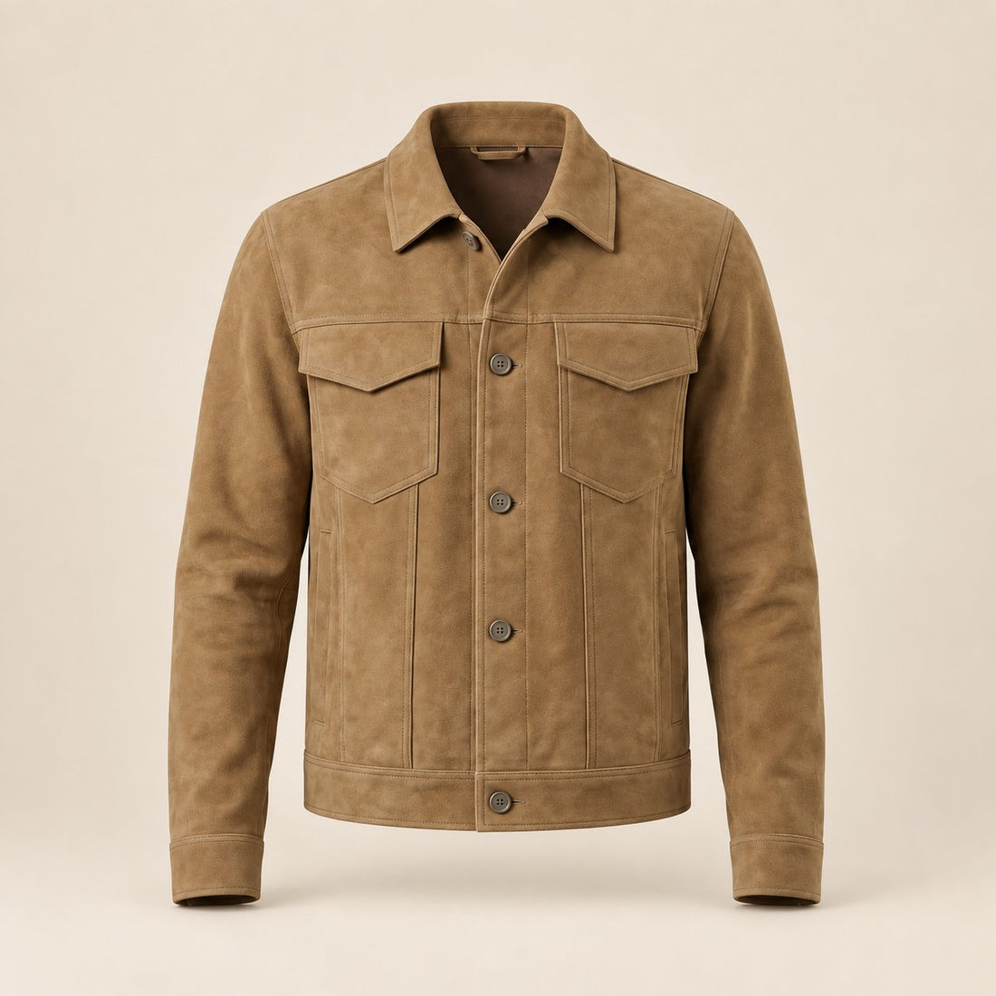 Men's Minimalist Button Closure Jacket