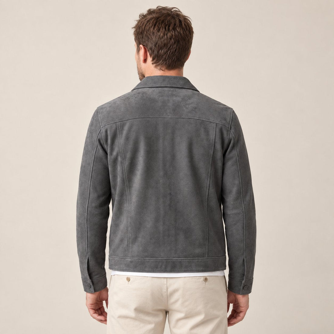 Men's Minimalist Button Closure Jacket