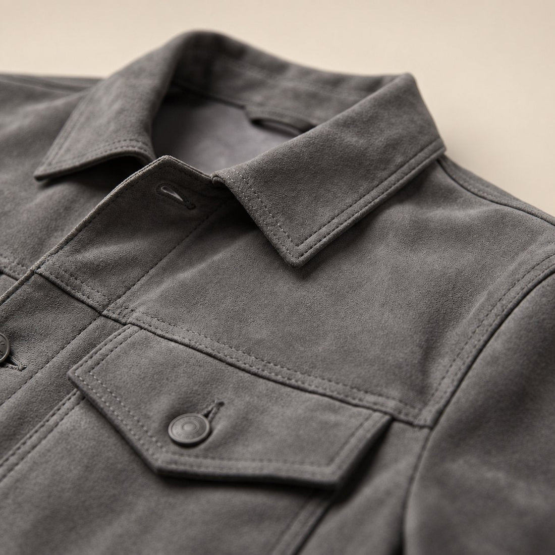 Men's Minimalist Button Closure Jacket