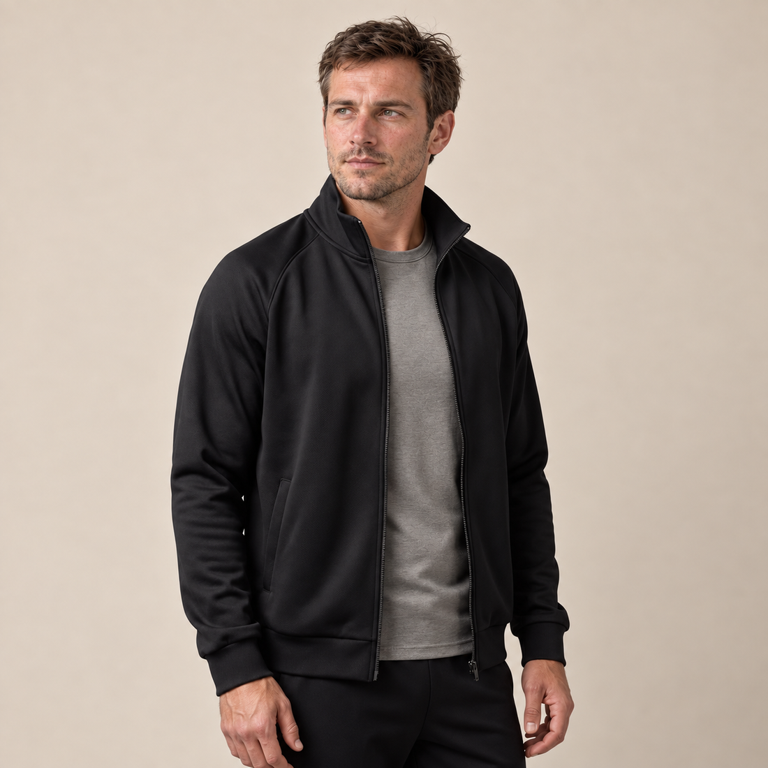 Men's Oversized Full-Zip Track Jacket