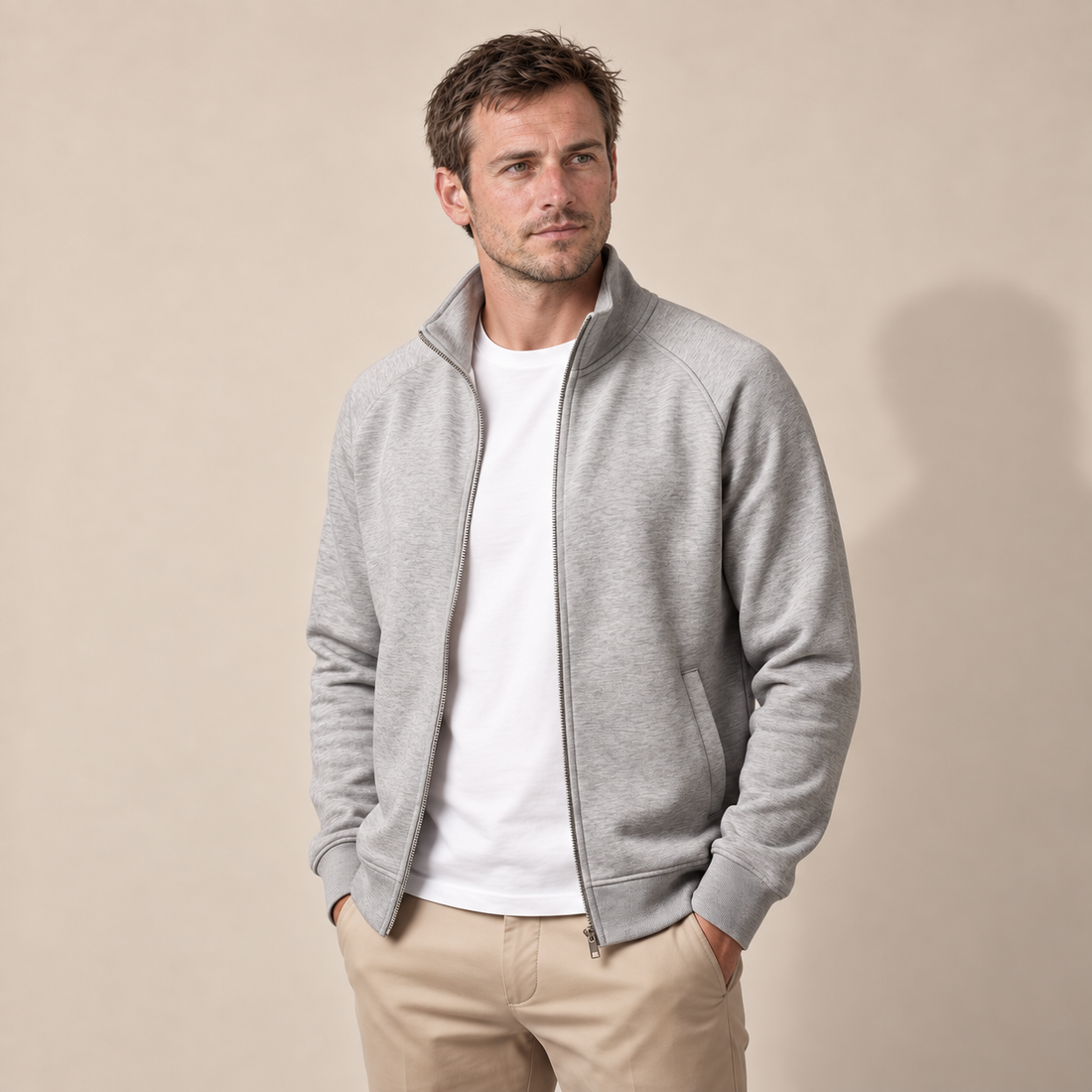 Men's Oversized Full-Zip Track Jacket
