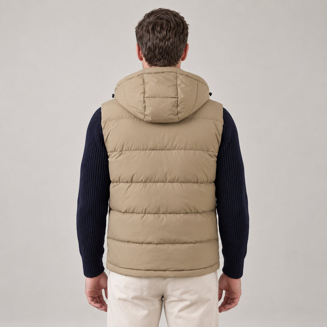 Men's Padded Body Warmer Vest with Hood