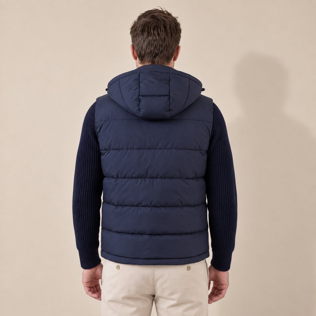 Men's Padded Body Warmer Vest with Hood