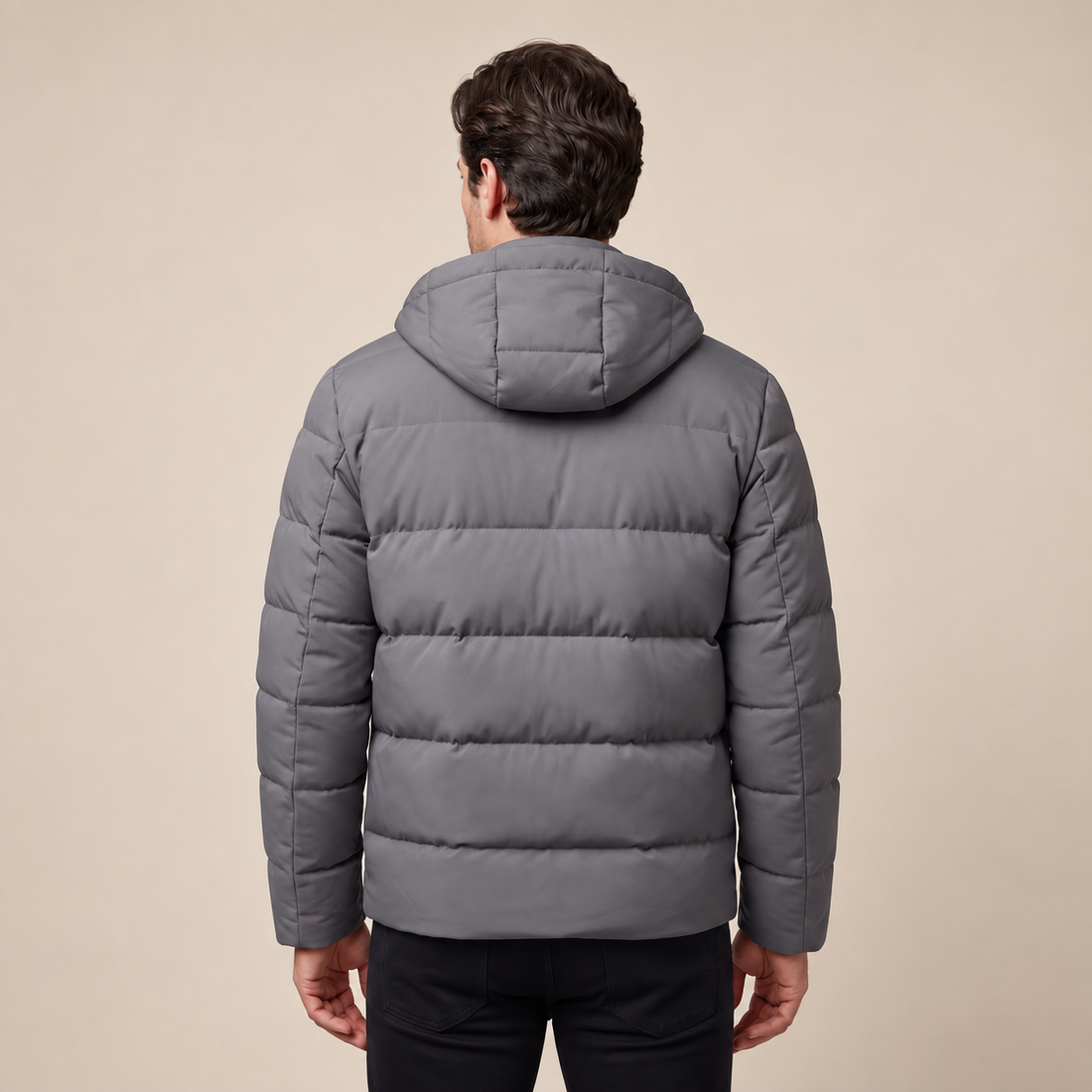 Men's Puffer Winter Jacket with Quilted Insulation