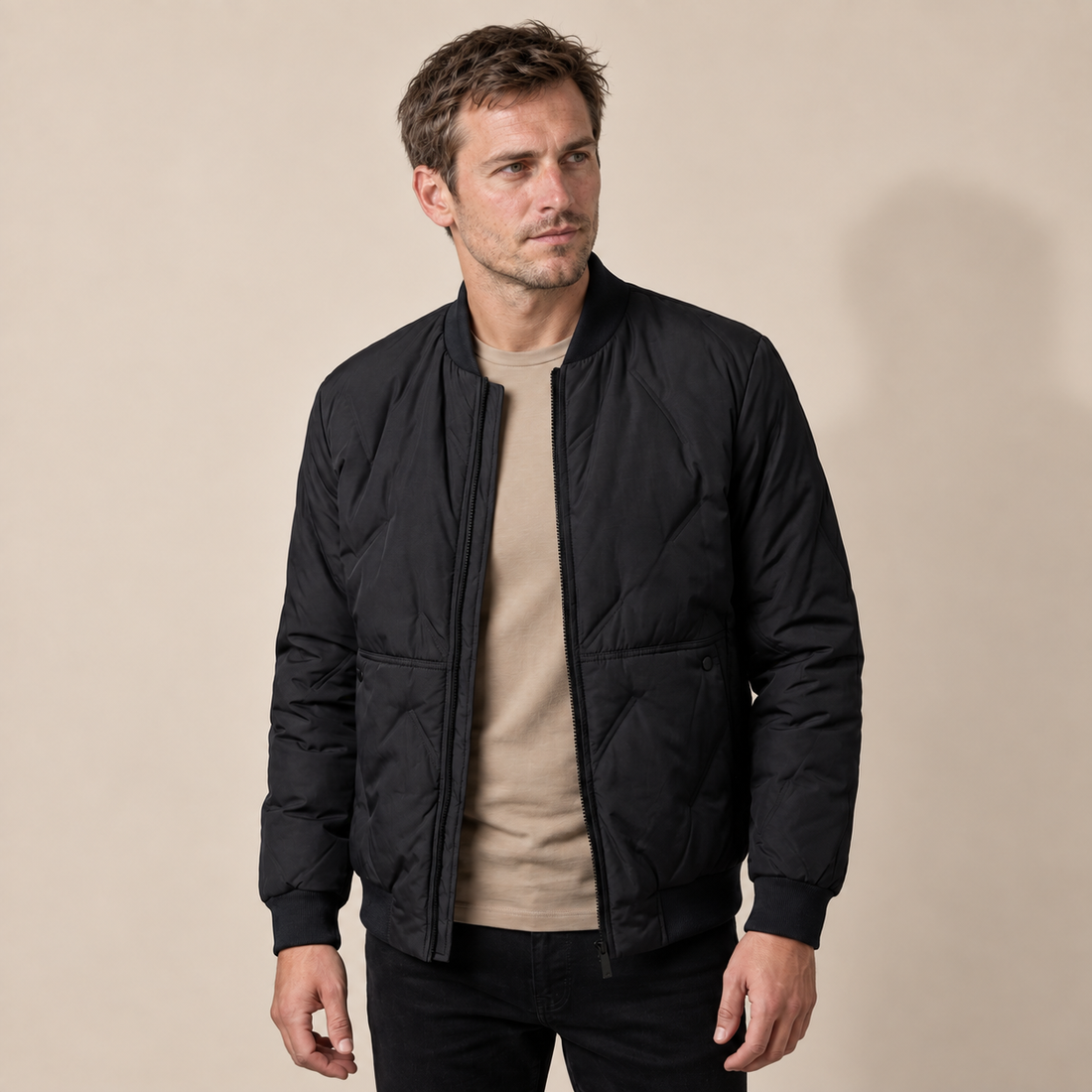 Men's Quilted Bomber Mid Jacket