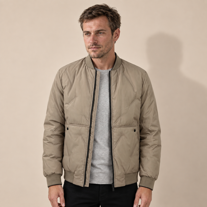 Men's Quilted Bomber Mid Jacket