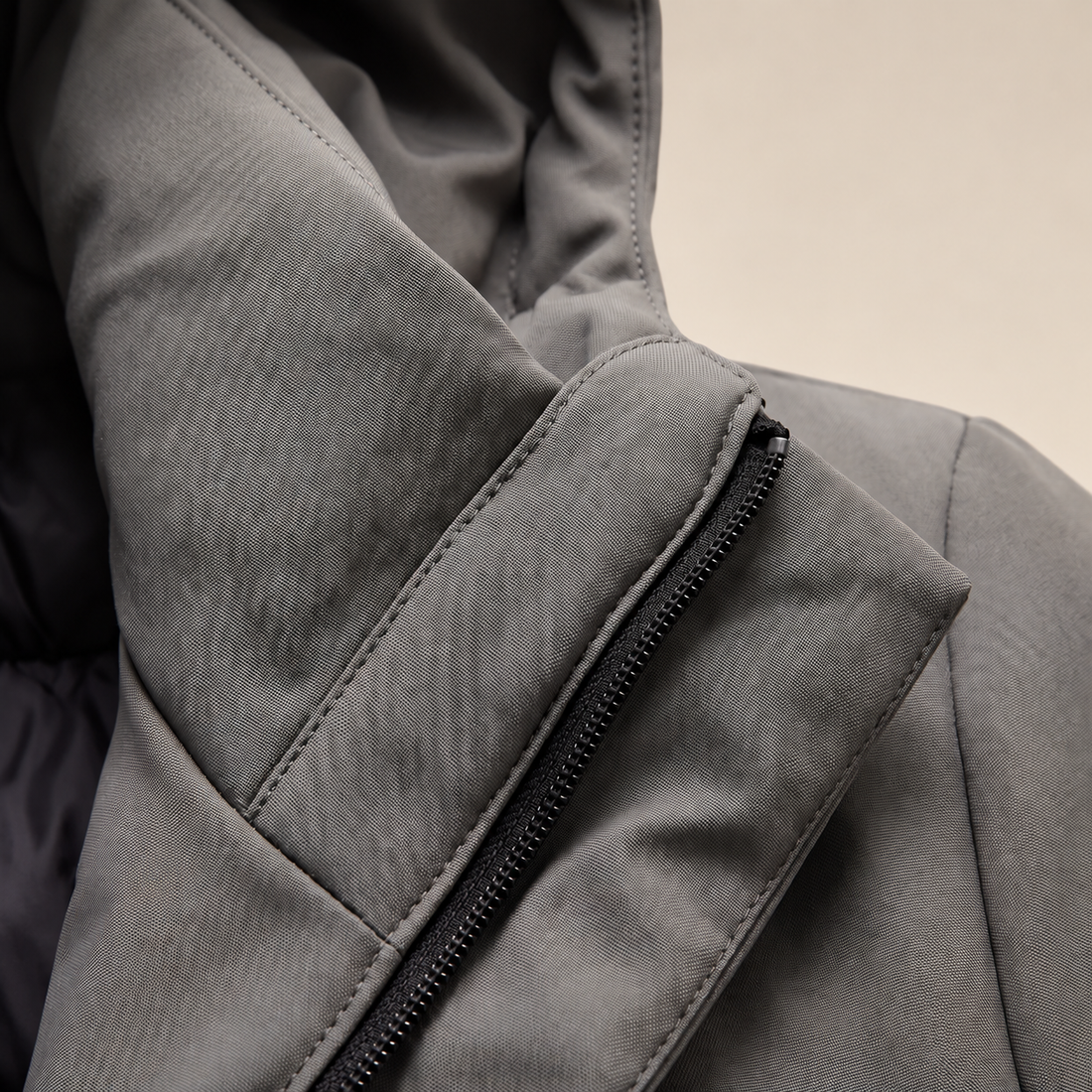 Men's Quilted Hooded Longline Jacket