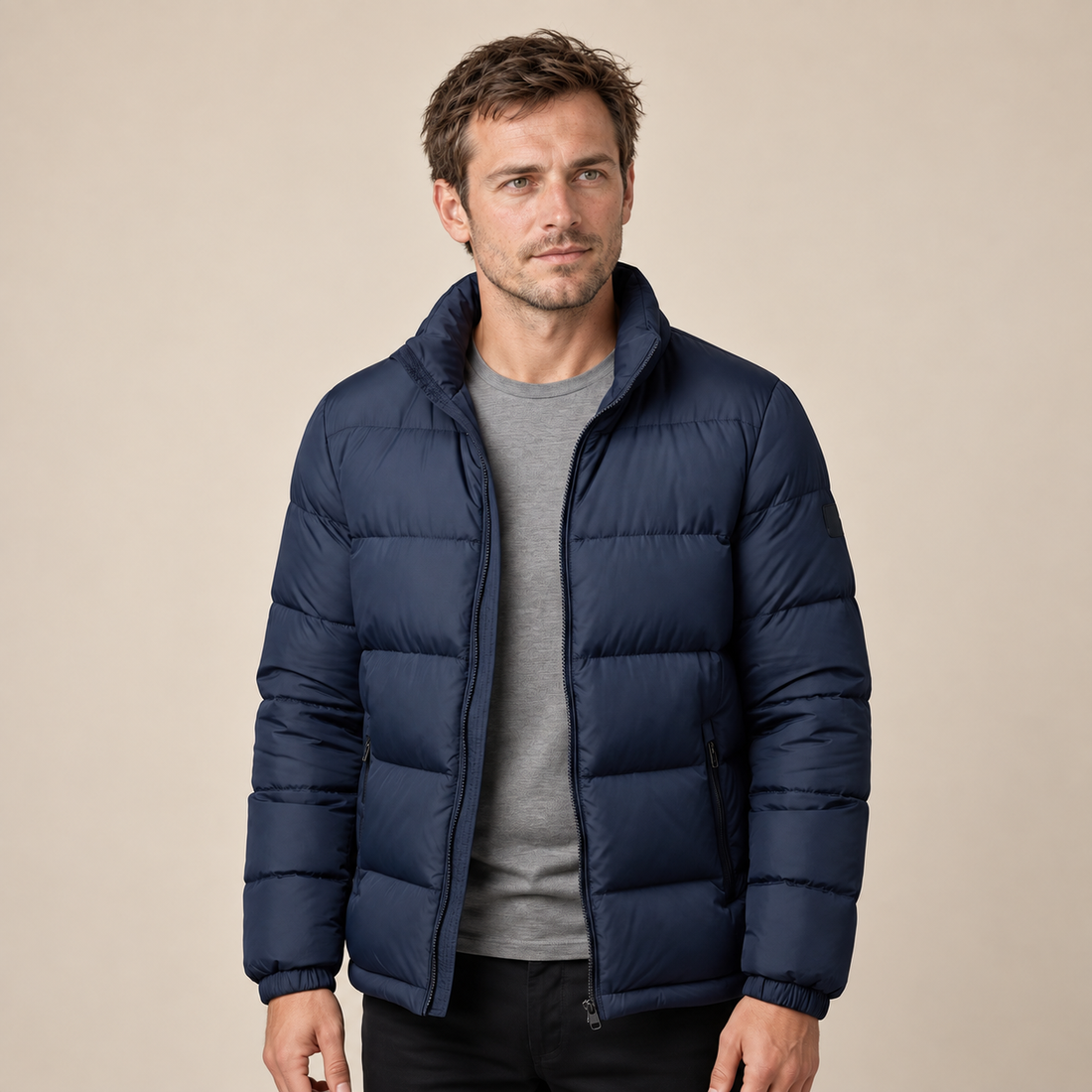 Men's Quilted Hooded Puffer Jacket