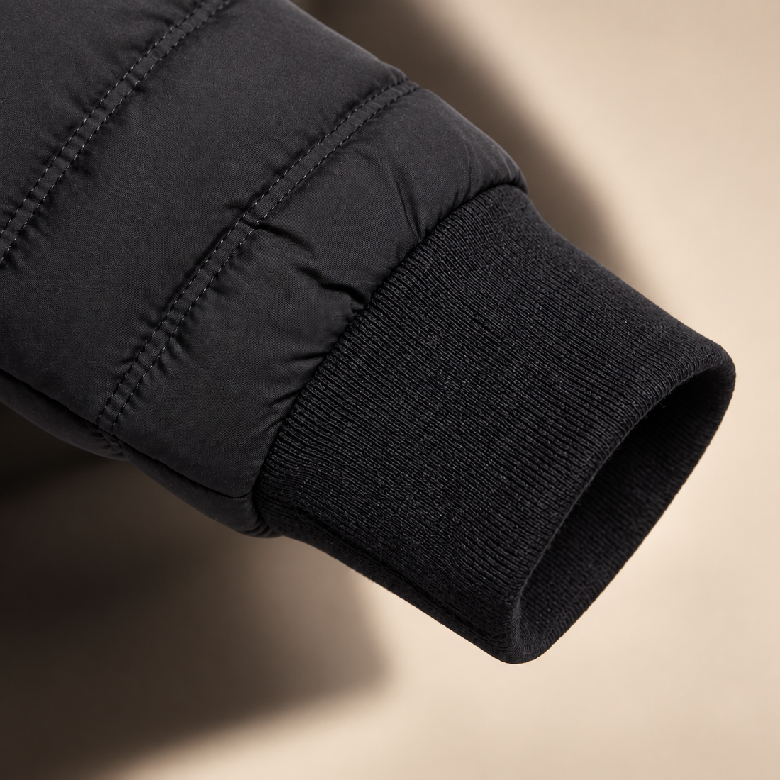 Men's Quilted Hybrid Jacket with Fleece Hood