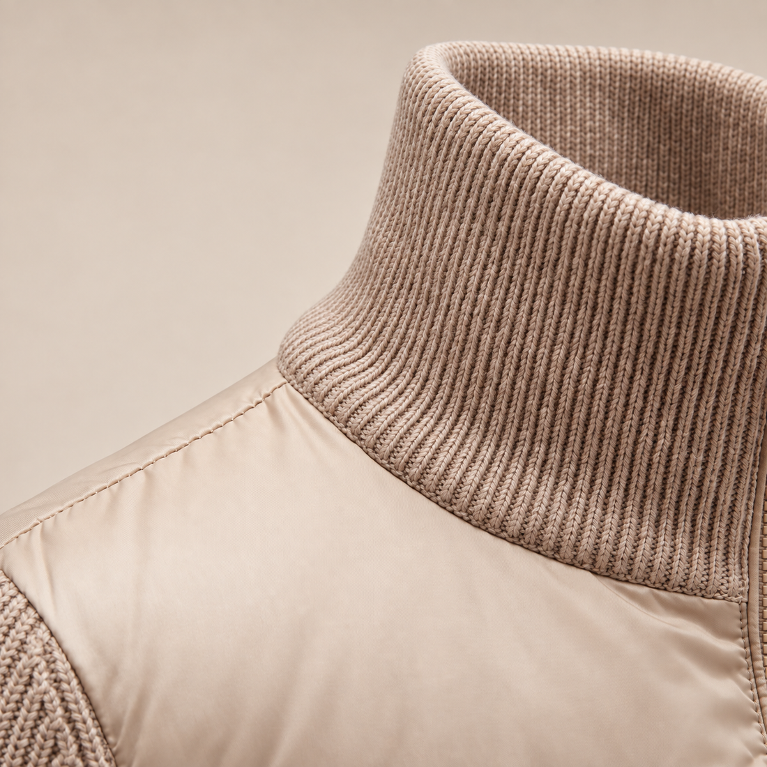 Men's Quilted Hybrid Knit Jacket