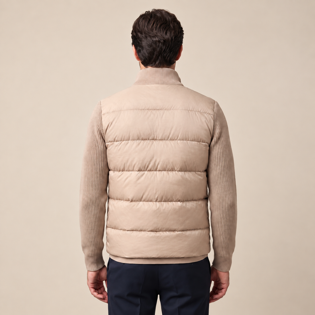 Men's Quilted Hybrid Knit Jacket