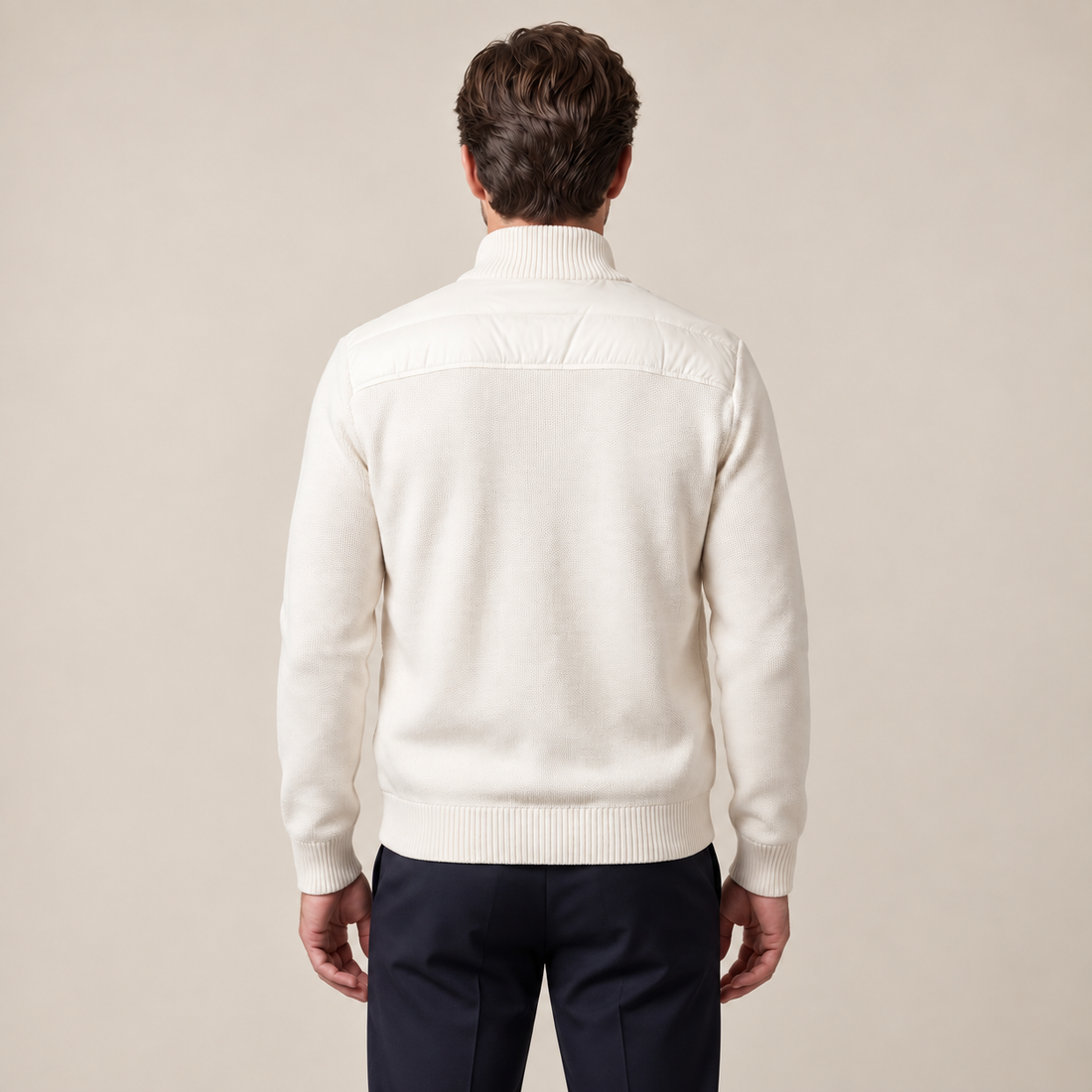 Men's Quilted Hybrid Stand Collar Jacket