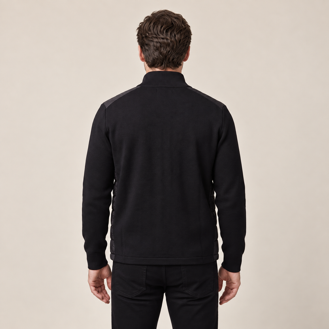 Men's Quilted Hybrid Stand Collar Jacket