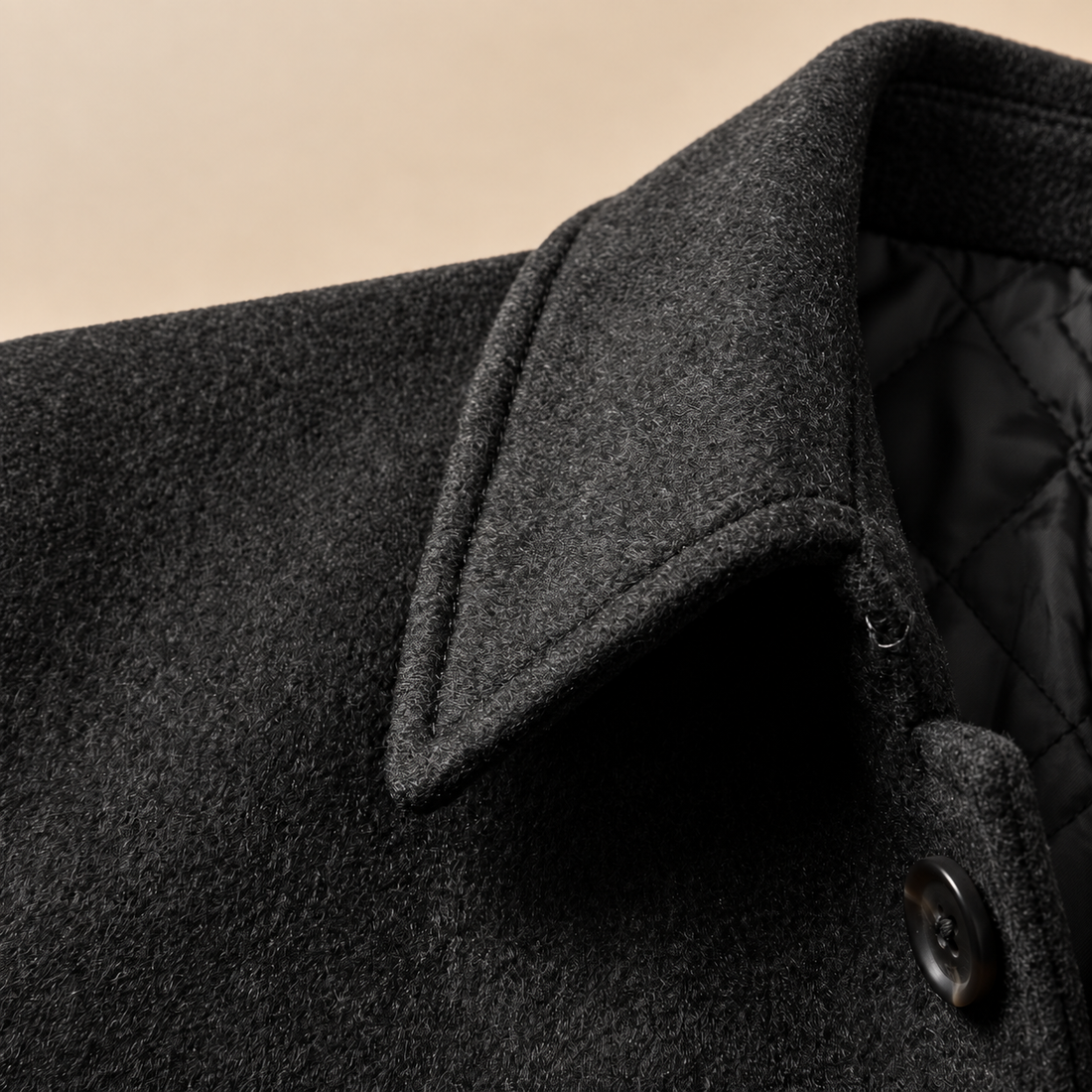 Men's Quilted Lined Overcoat