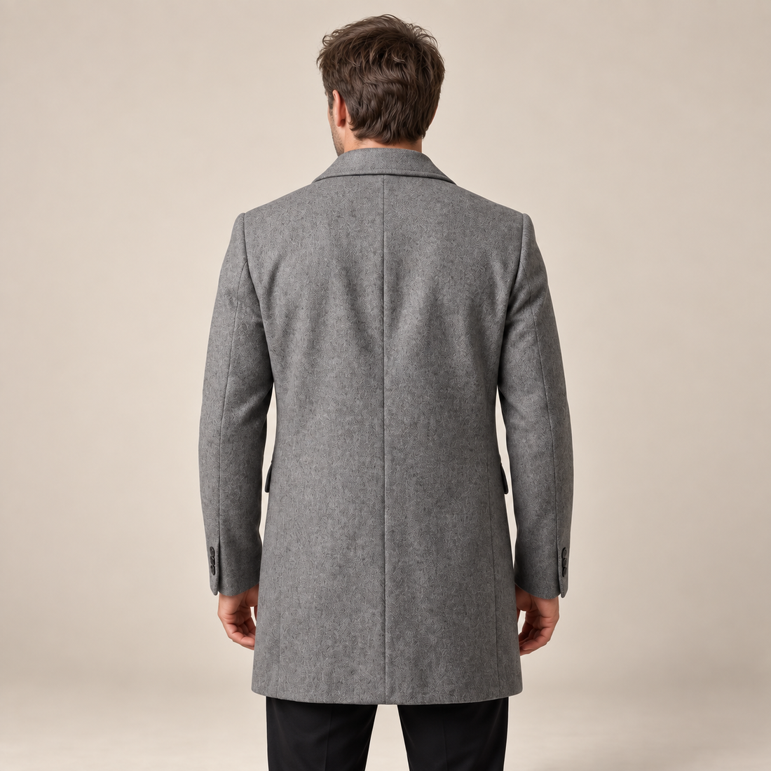 Men's Quilted Lined Overcoat