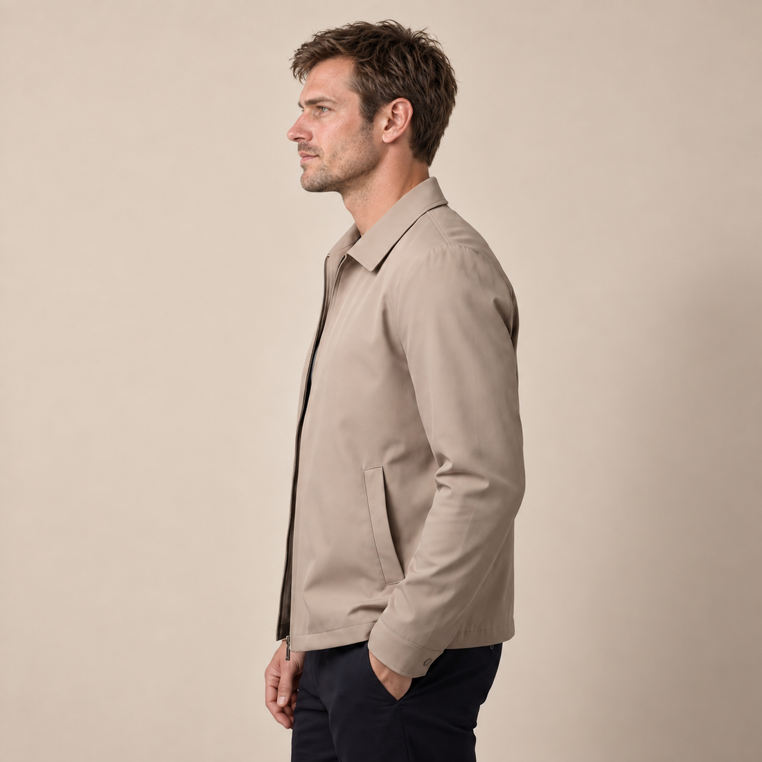 Men's Quilted Lined Zip Jacket