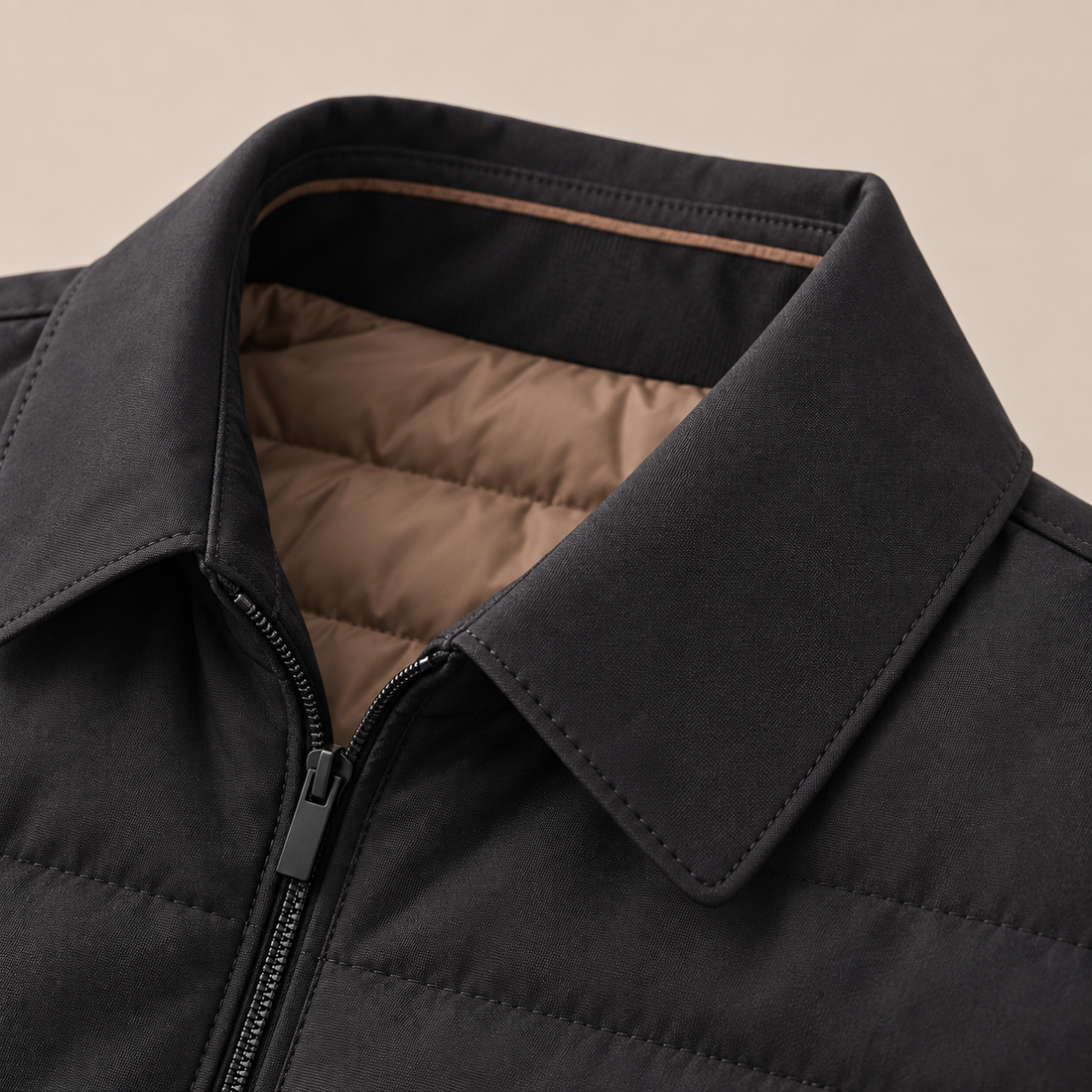 Men's Quilted Lined Zip Jacket