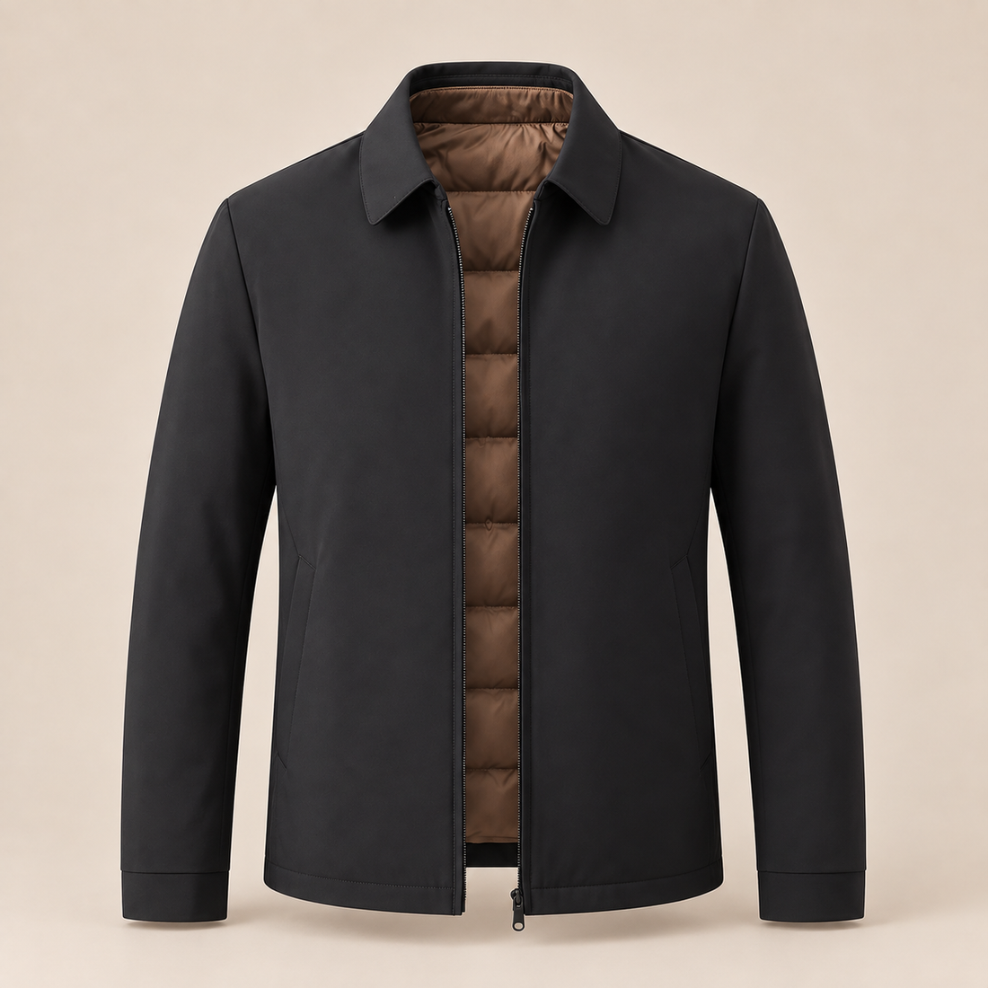 Men's Quilted Lined Zip Jacket
