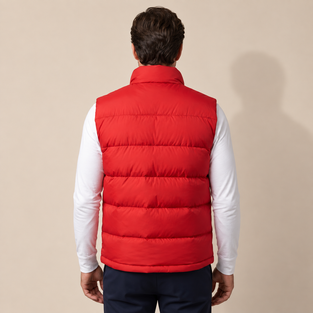 Men's Quilted Padded Gilet with Contrast Lining