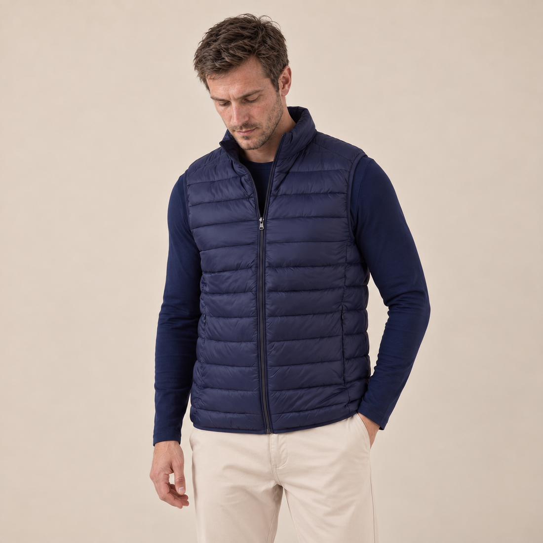 Men's Nylon Quilted Padded Gilet