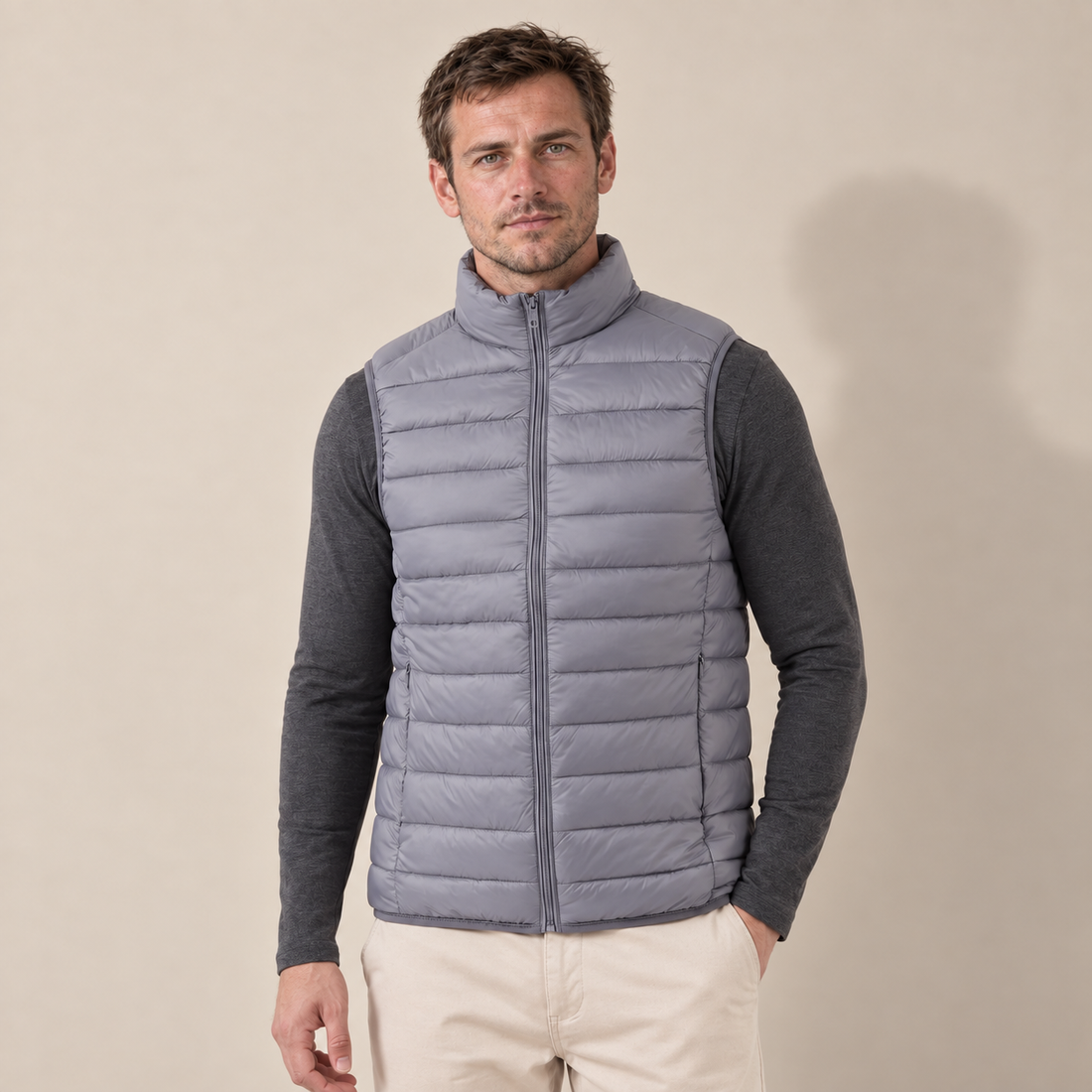 Men's Nylon Quilted Padded Gilet