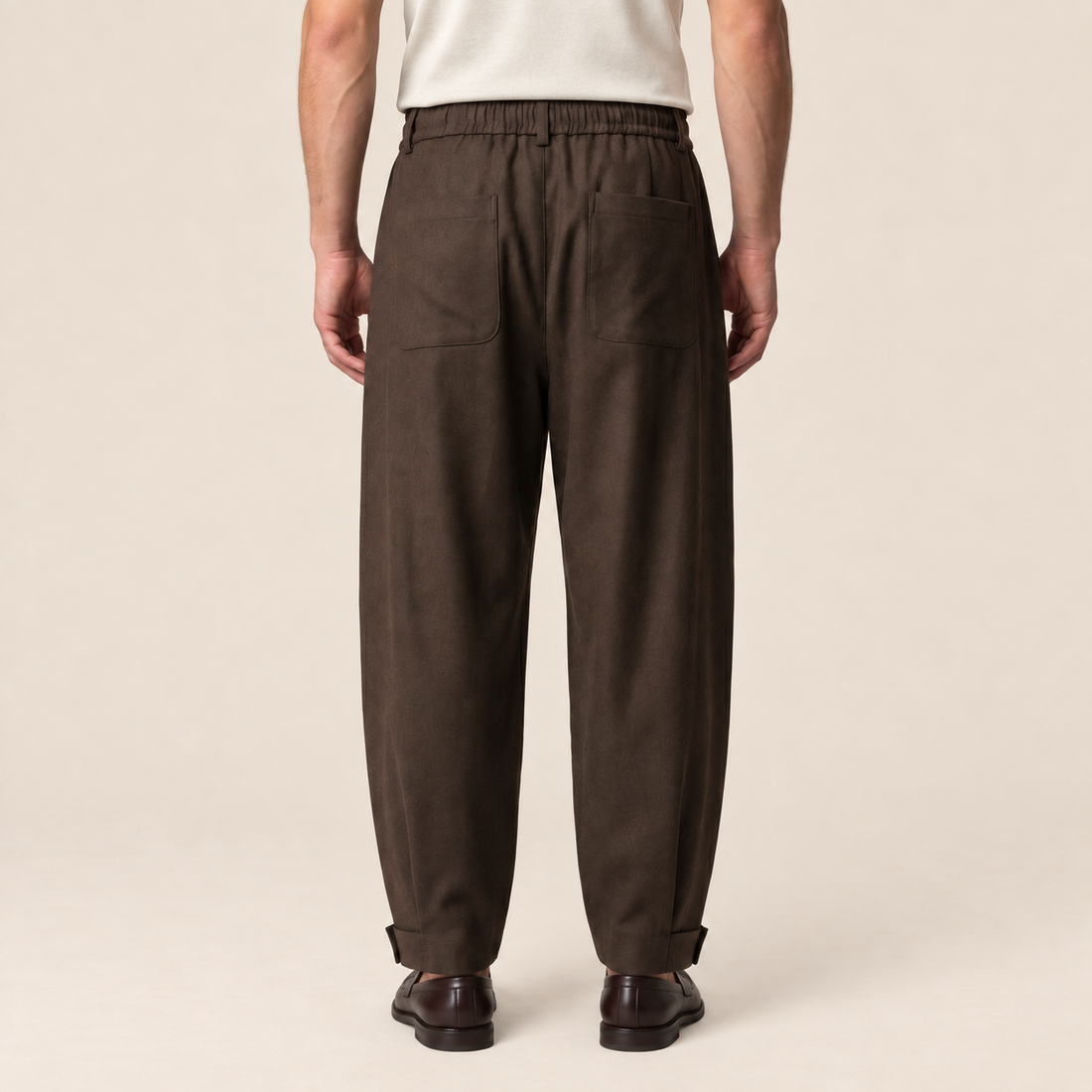 Men's Relaxed Drawstring Tapered Trousers