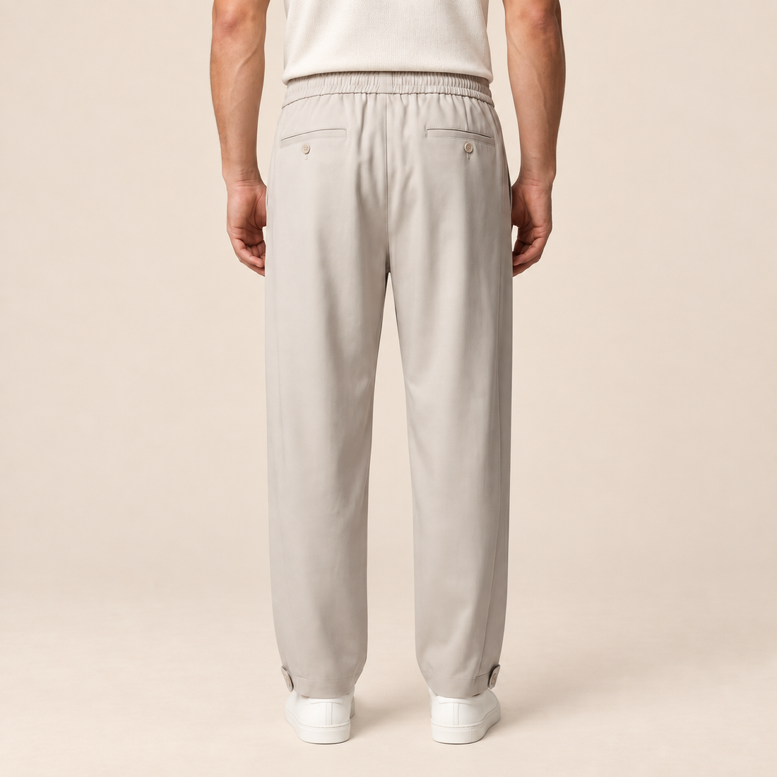 Men's Relaxed Drawstring Tapered Trousers