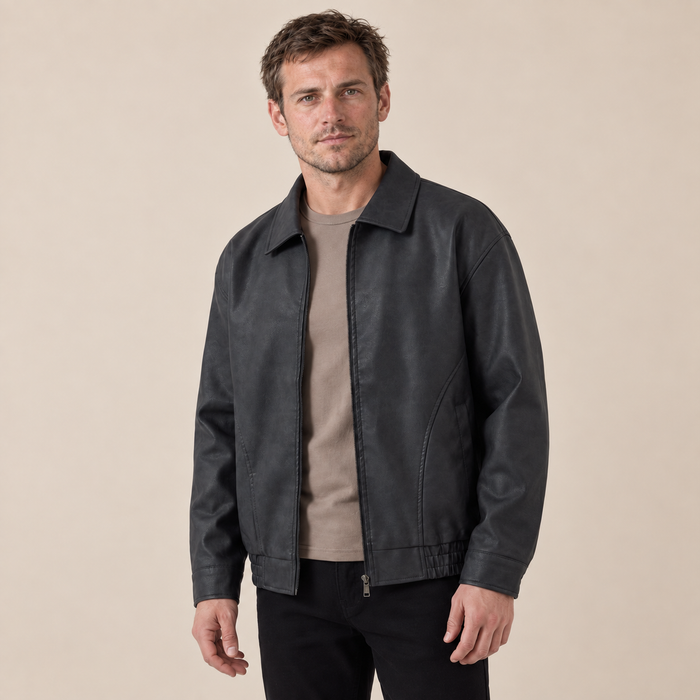 Men's Relaxed Fit Collar Jacket