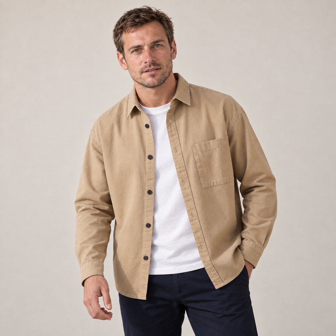 Men's Relaxed Overshirt Jacket