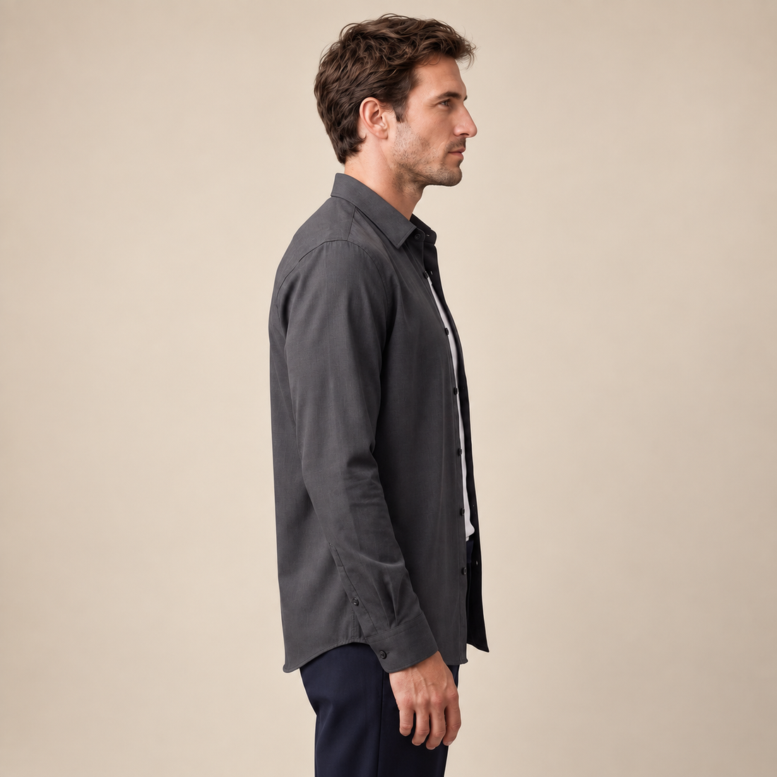 Men's Relaxed Viscose Autumn Overshirt