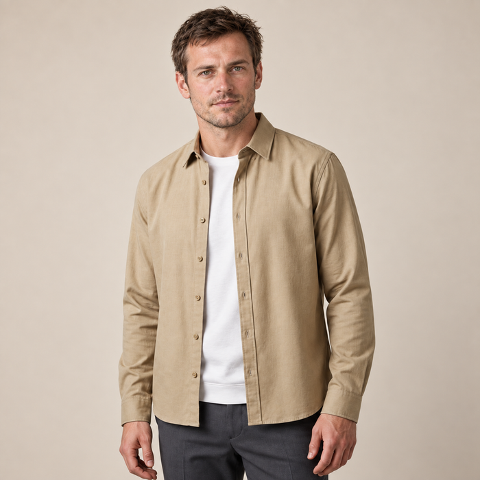 Men's Relaxed Viscose Autumn Overshirt