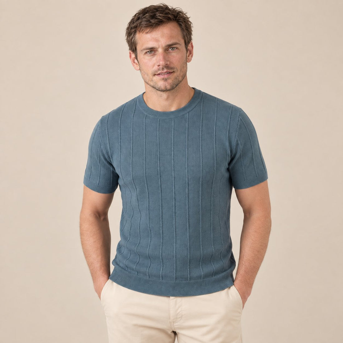 Men's Rib Knit T-Shirt
