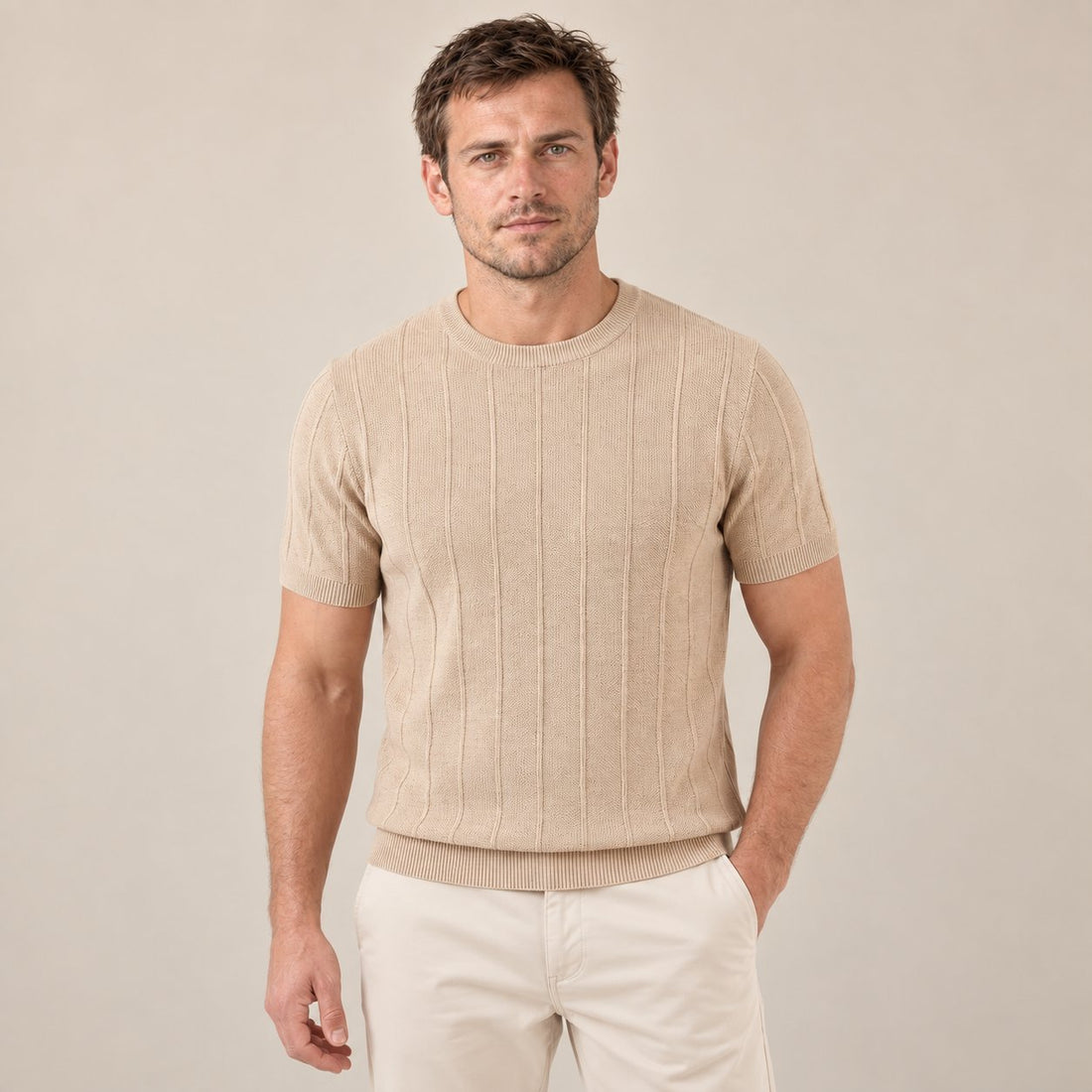 Men's Rib Knit T-Shirt