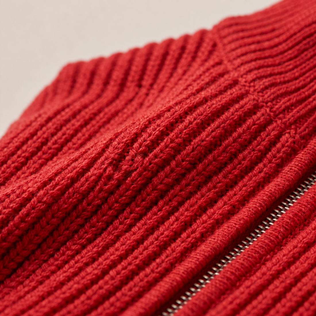 Men's Ribbed Full-Zip Knit Cardigan