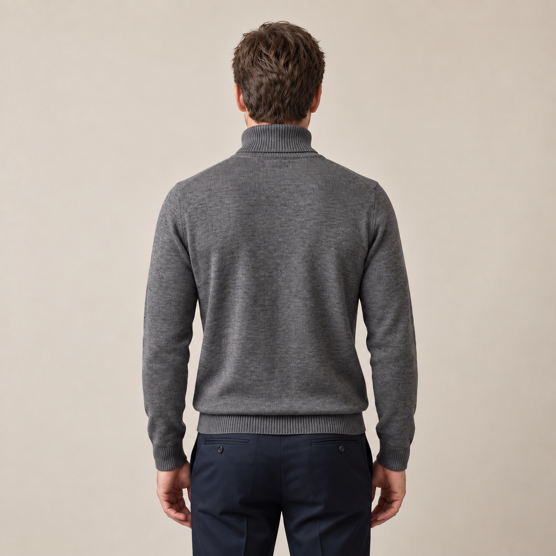 Men's Ribbed Turtleneck Sweater