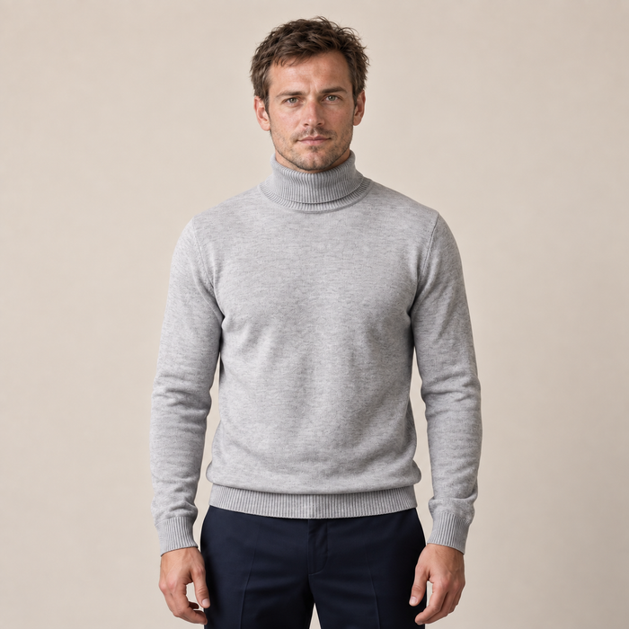 Men's Ribbed Turtleneck Sweater