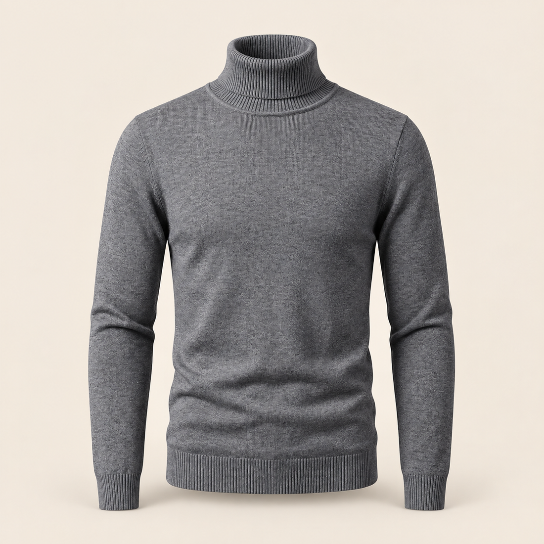 Men's Ribbed Turtleneck Sweater