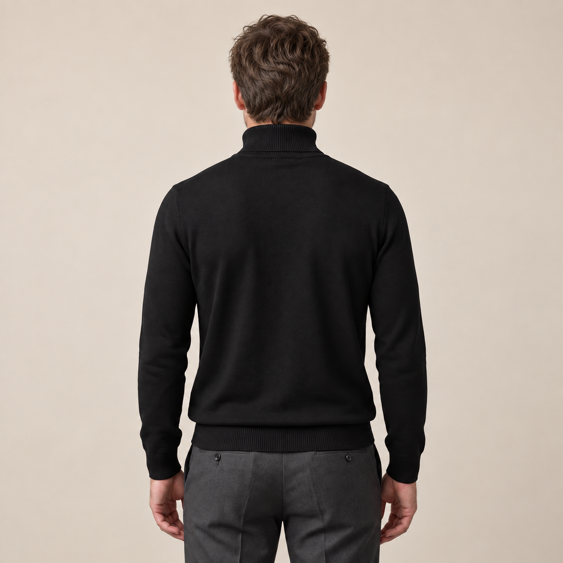 Men's Ribbed Turtleneck Sweater