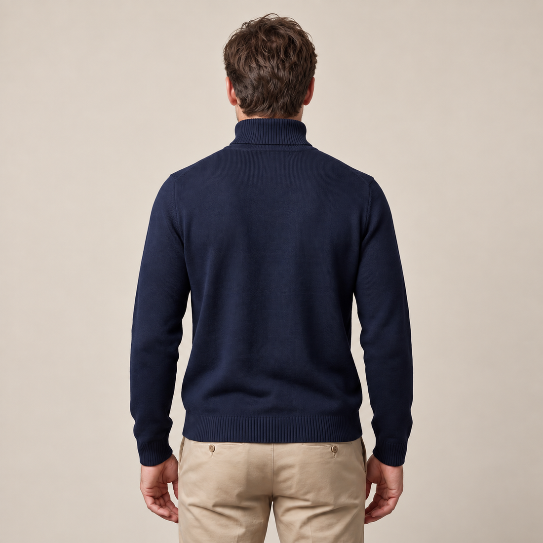 Men's Ribbed Turtleneck Sweater