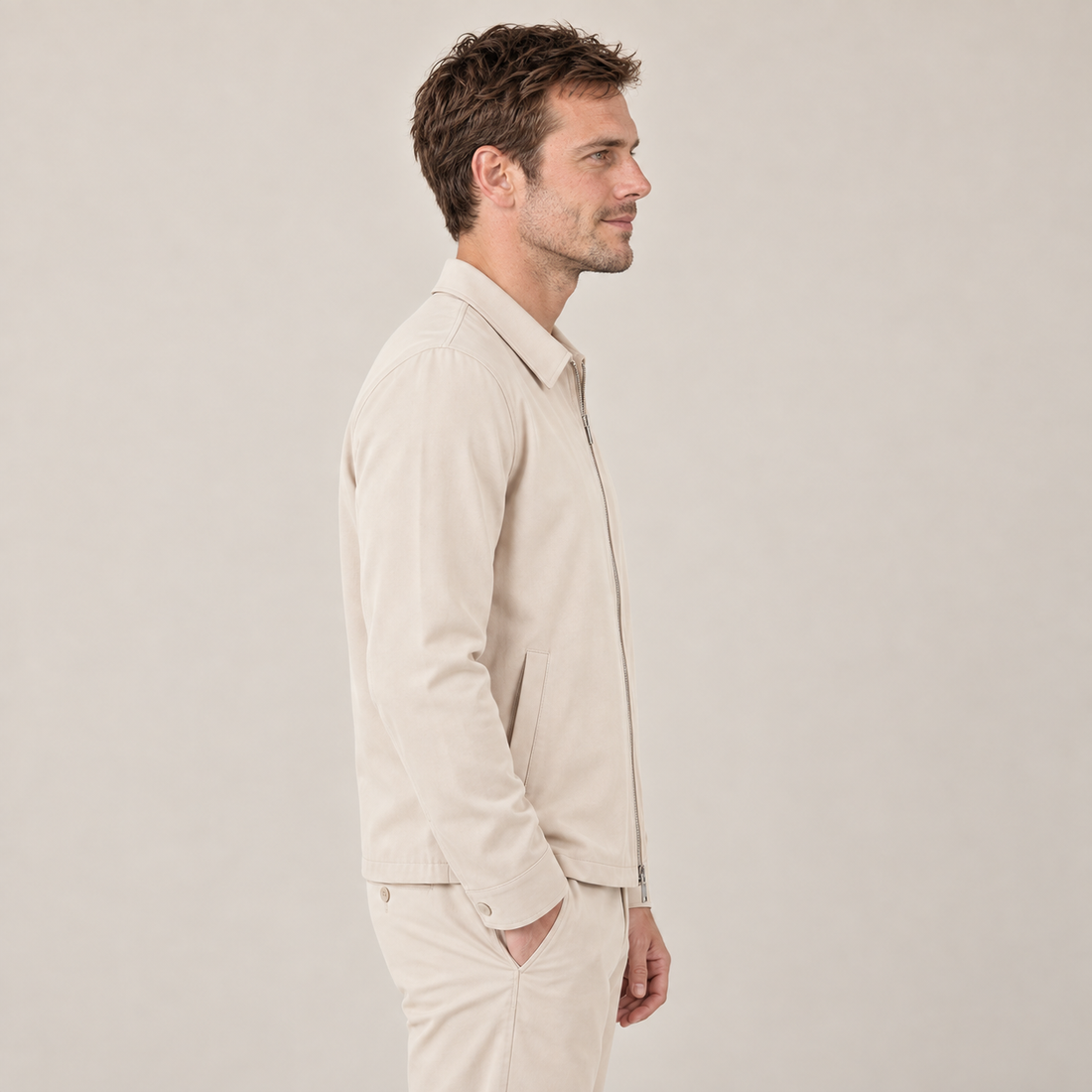 Men's Shiny Mid-Spring Jacket