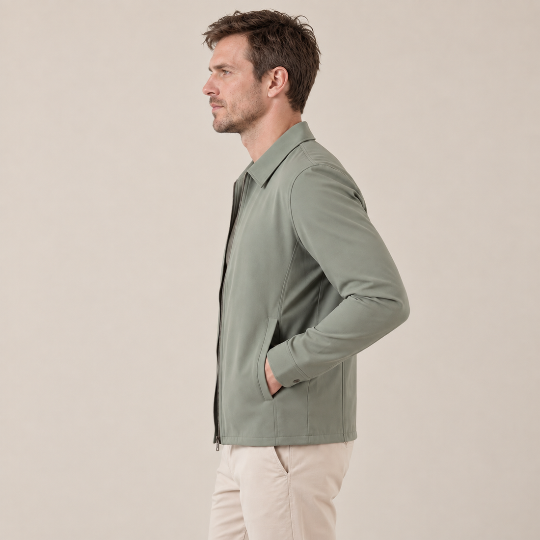 Men's Shiny Mid-Spring Jacket