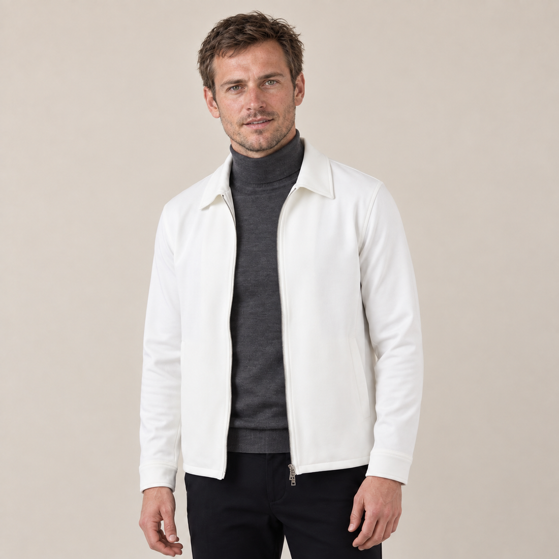 Men's Shiny Mid-Spring Jacket