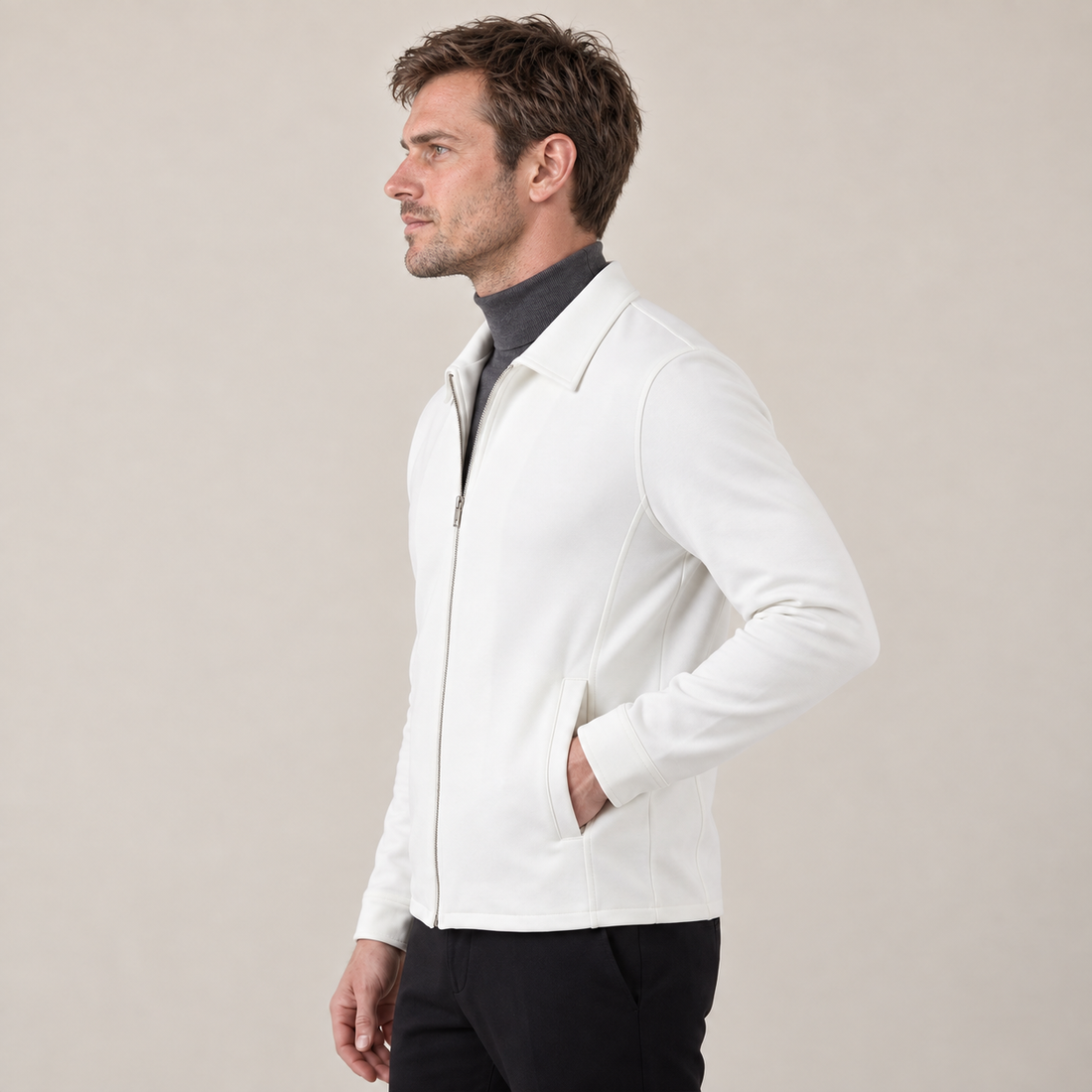 Men's Shiny Mid-Spring Jacket