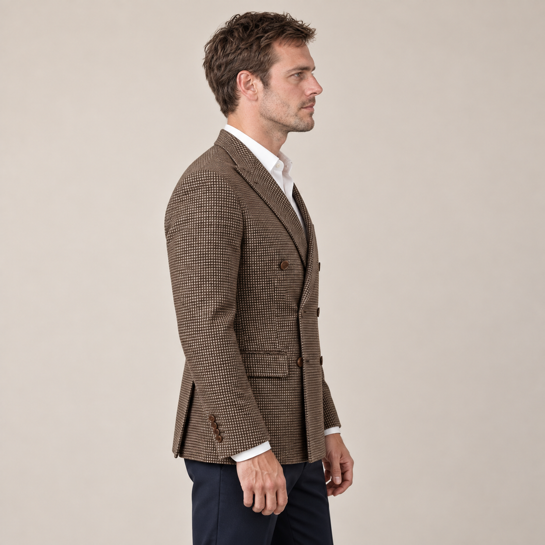 Men's Slim Fit Double-Breasted Blazer