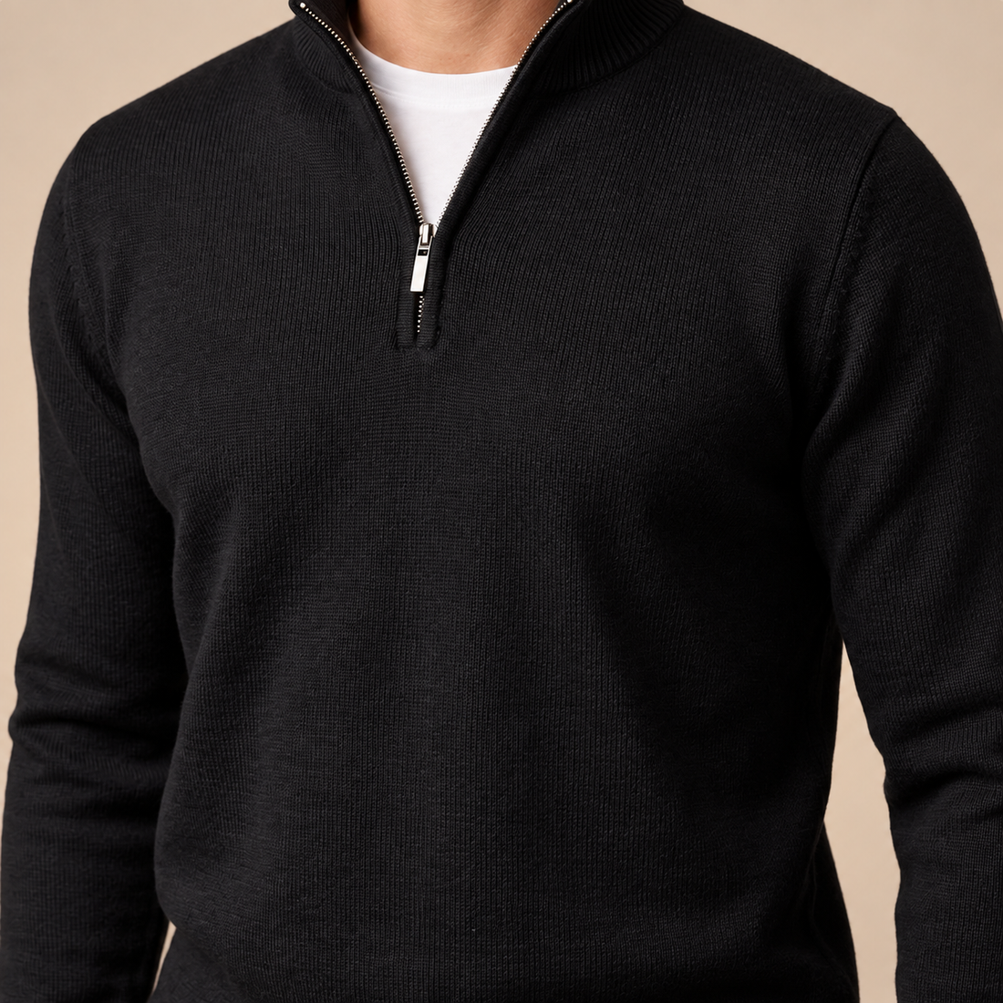 Men's Slim Fit Half-Zip Knit Sweater