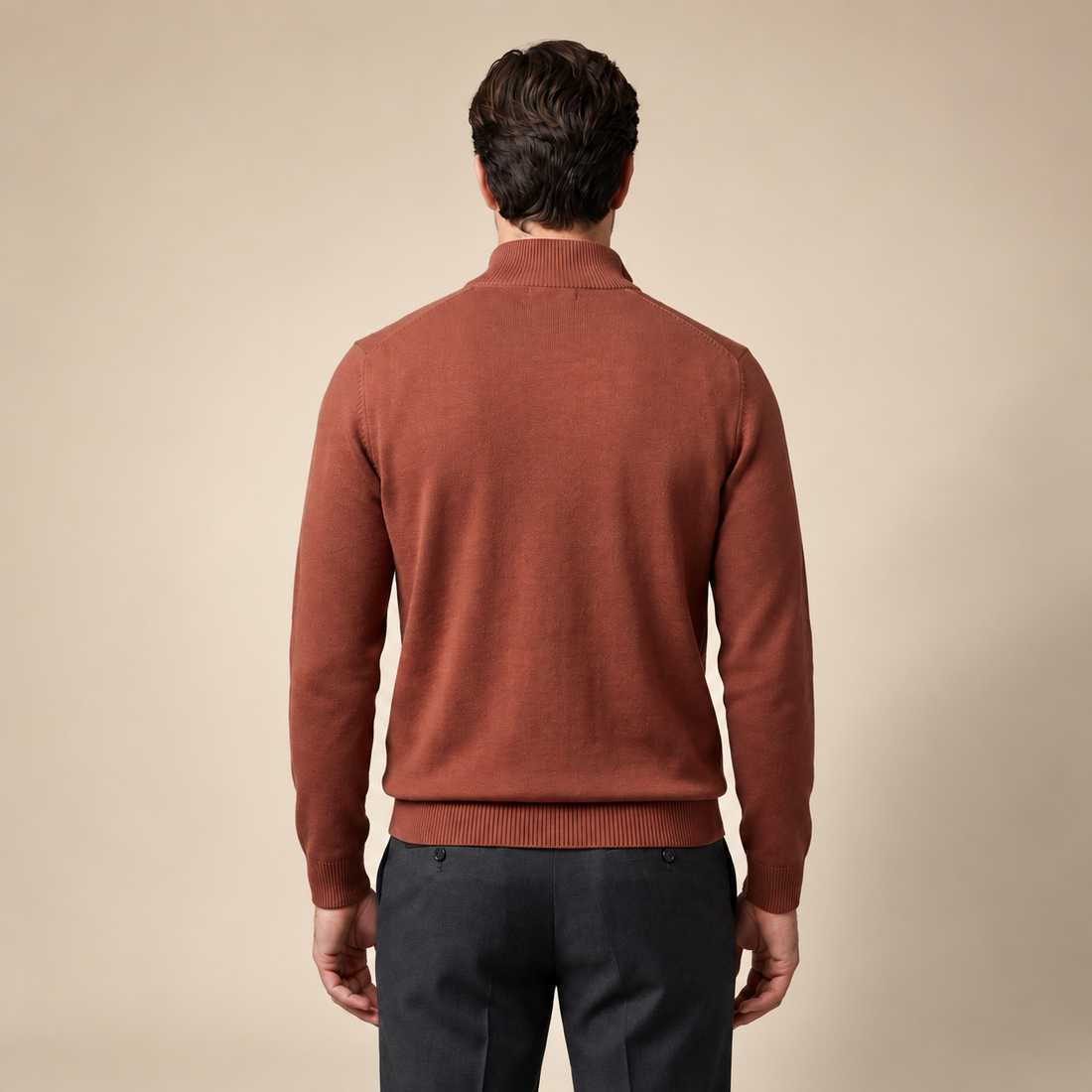 Men's Slim Fit Half-Zip Knit Sweater
