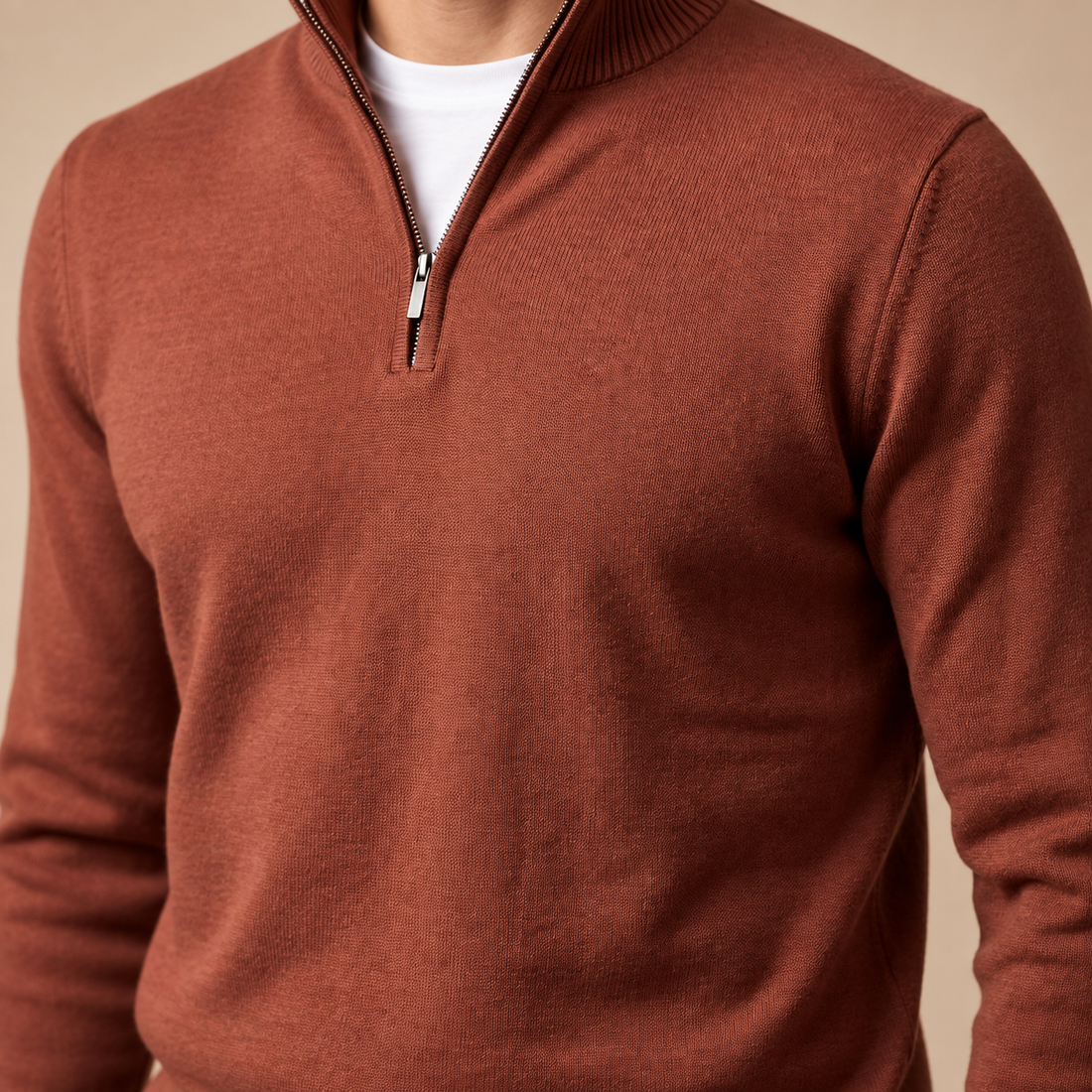 Men's Slim Fit Half-Zip Knit Sweater