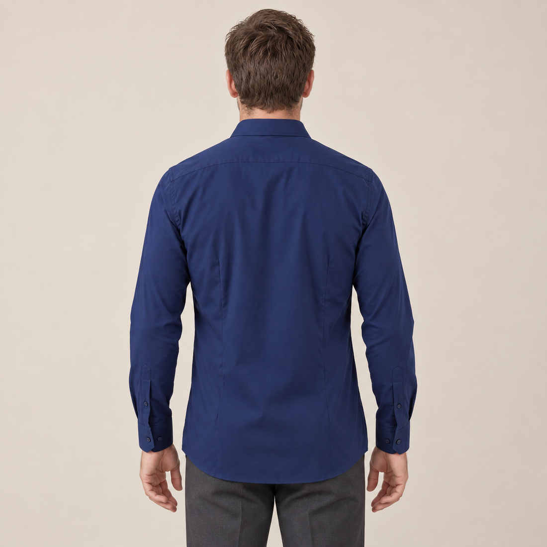 Men's Slim Fit Long-Sleeve Dress Shirt