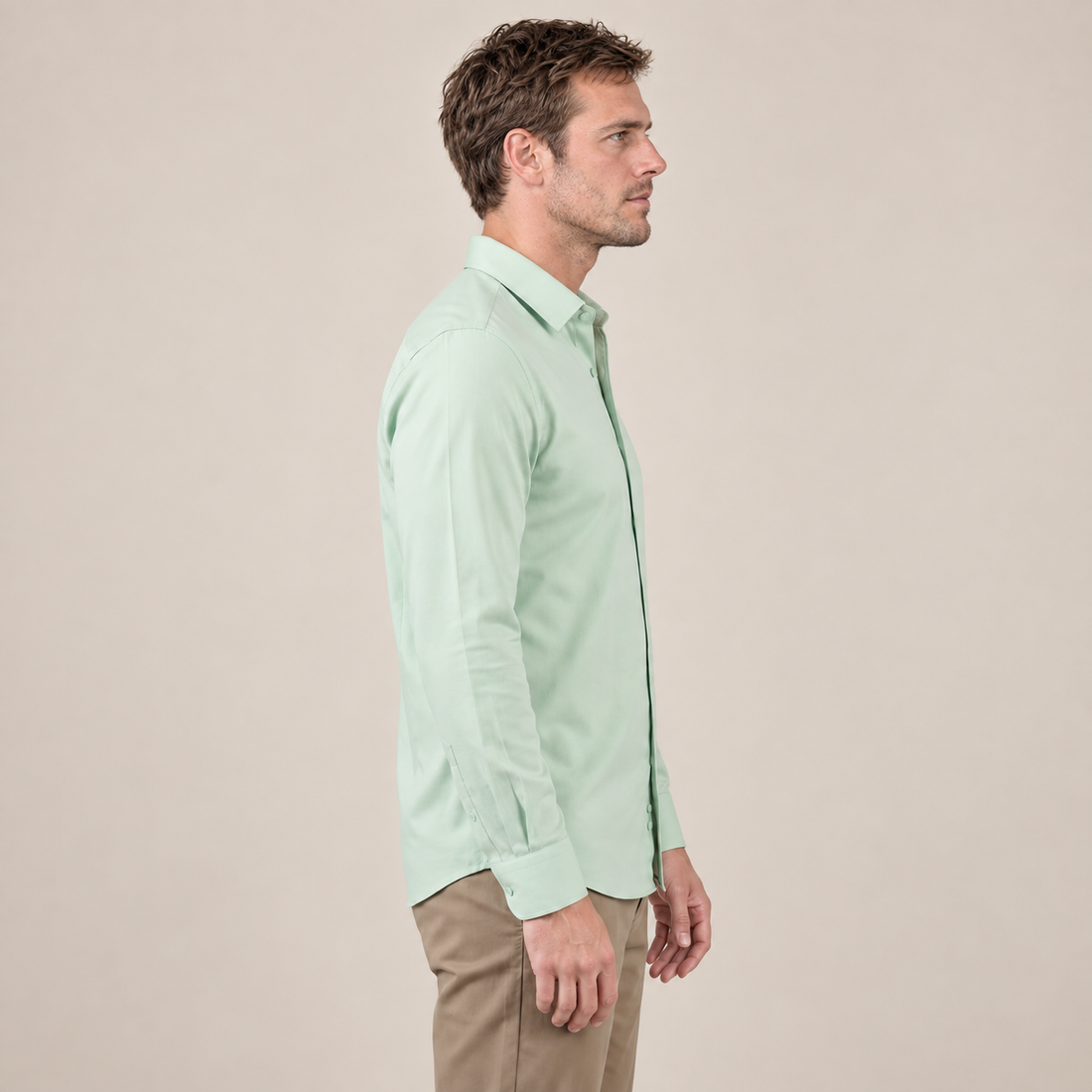 Men's Slim Fit Long-Sleeve Dress Shirt